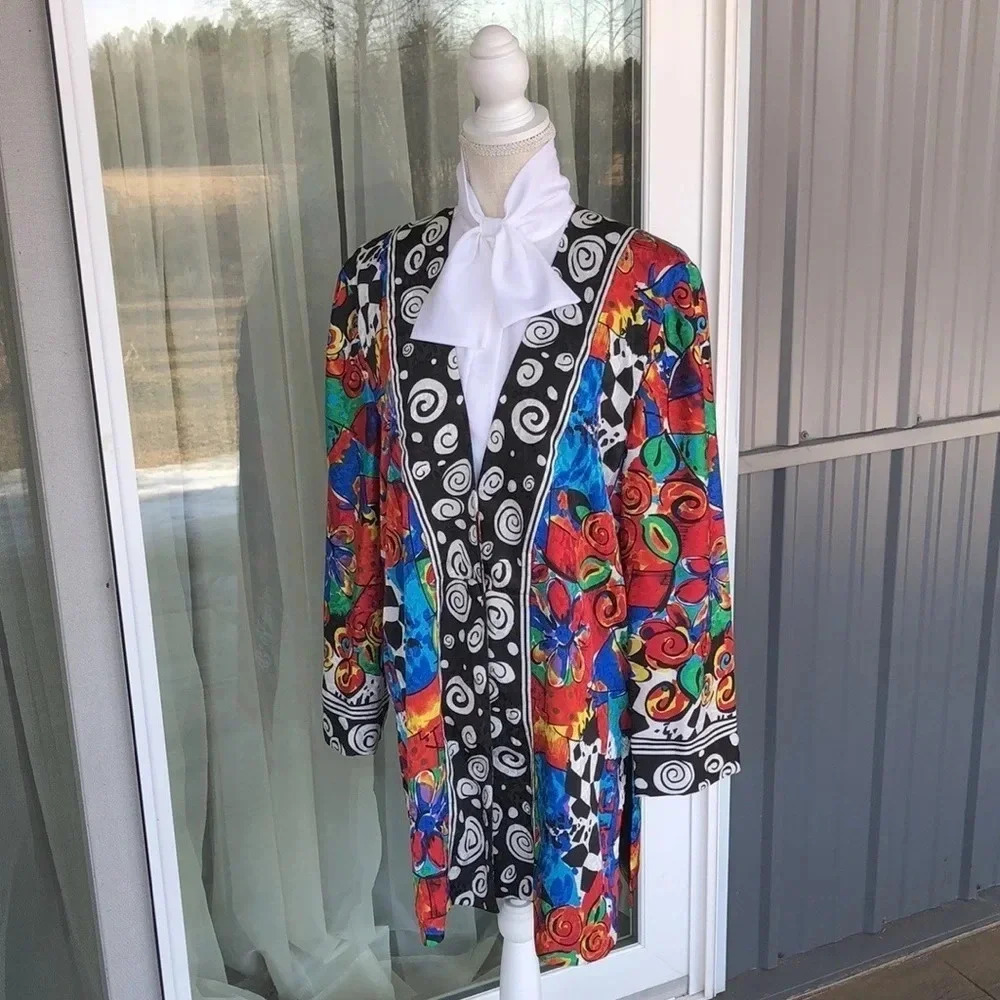 Vintage Diane Freis Colorful Pop Art Jacket